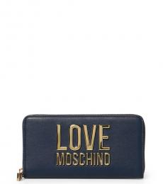 Love Moschino Navy Blue Logo Wallet