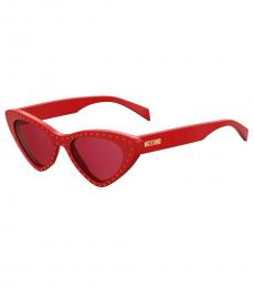 Red Triangular Sunglasses