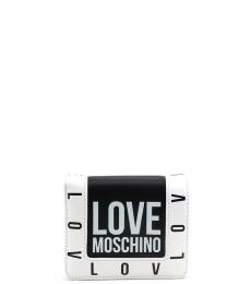Love Moschino Blackwhite Printed Logo Wallet
