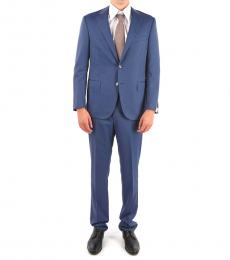 Corneliani Blue Virgin Wool Leader Soft Suit