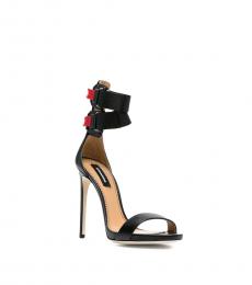 Dsquared2 Black Buckles Leather Heels
