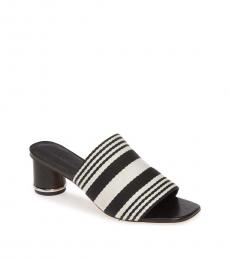 Black White Aceline Slide Heels