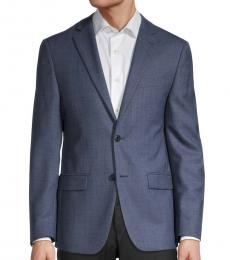 Michael Kors Dark Blue Regular-Fit Wool Jacket