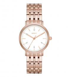 DKNY Rose Gold White Dial Watch