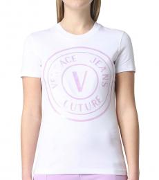 Versace Jeans Couture White Round Neck T-Shirt