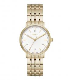 DKNY Golden White Dial Watch