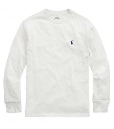 Ralph Lauren Boys New Sand Heather Crewneck T-Shirt