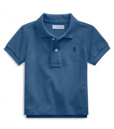 Ralph Lauren Baby Boys Federal Blue Mesh Polo