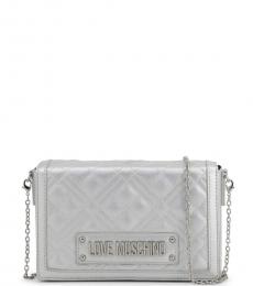 Love Moschino Silver Box Chain Small Crossbody