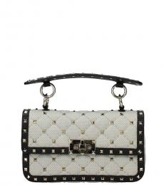 Valentino Garavani Grey Rockstud Mini Shoulder Bag