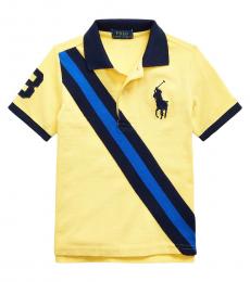 Ralph Lauren Little Boys Oasis Yellow Big Pony Banner Polo
