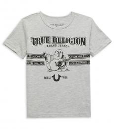 True Religion Little Boys Grey Logo Graphic T-Shirt