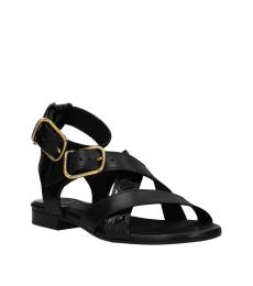 Chloe Black Leather Sandals