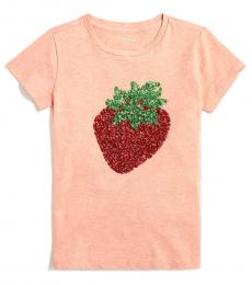 J.Crew Girls Heather Guava Graphic T-Shirt