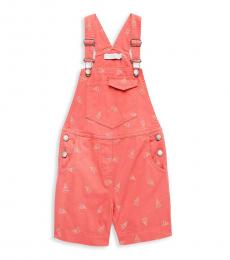 Stella McCartney Girls Rose Pink Ice Cream Overalls