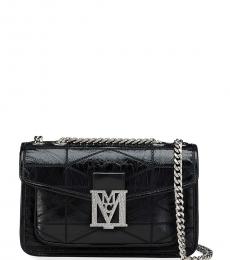 MCM Black Mena Quilted Medium Shoulder Bag