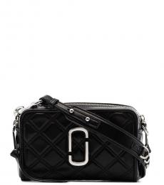 Black Quilted Softshot Small Crossbody Bag