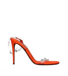 Transparent Orange PVC Heels