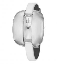 Calvin Klein Silver Treasure White Dial Watch