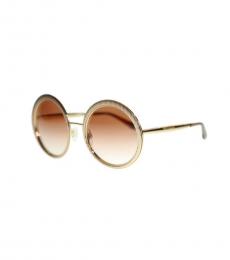 Dolce & Gabbana Brown Round Sunglasses