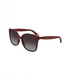Maroon Gradient Square Sunglasses