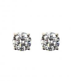 Givenchy Silver Cubic Zirconia Stud Earrings