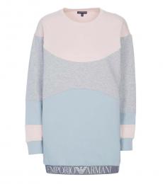 Emporio Armani Grey Oversized Crewneck Pullover