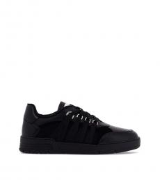 Moschino Black Lace Up Sneakers