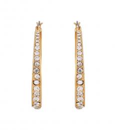 Vince Camuto Golden Crystal Hoop Earrings