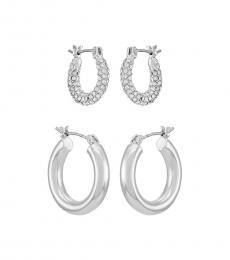 Vince Camuto Silver Assorted Hoop Earrings Set