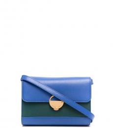 Emporio Armani Blue Solid Mini Crossbody Bag