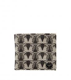 Dolce & Gabbana Black Owls Printed Wallet