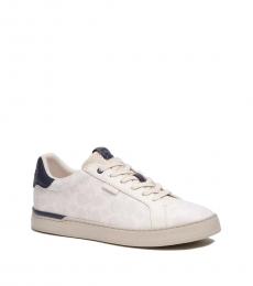 Coach White Logo Low Top Sneakers