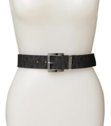 Michael Kors Black Logo Print Belt