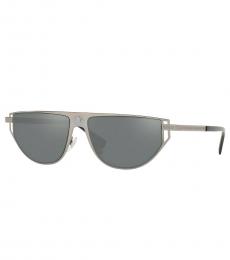 Metallic Silver Mirror Sunglasses