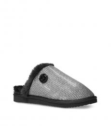 Michael Kors Anthracite Black Janis Scuff Slippers