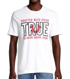 True Religion White Logo Graphic T-Shirt