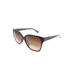 Giorgio Armani Tortoise Brown Square Sunglasses