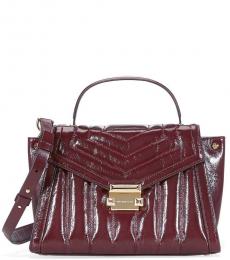 Michael Kors Oxblood Whitney Quilted Small Satchel