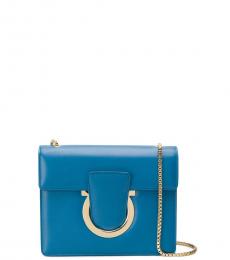 Salvatore Ferragamo Blue Thalia Small Shoulder Bag
