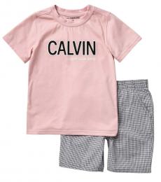 Calvin Klein 2 Piece T-Shirt/Shorts Set (Little Boys)