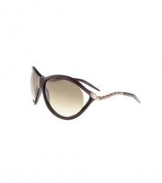 Roberto Cavalli Bordeaux-Brown Gradient Sunglasses