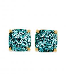 Kate Spade Turquoise Glitter Square Stud Earrings