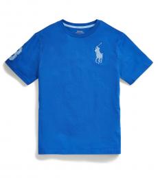 Ralph Lauren Boys Travel Blue Big Pony T-Shirt