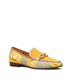 Tory Burch Gemini Link Yellow Floral Jessa Loafers