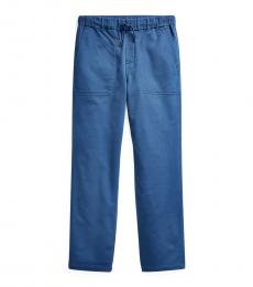 Ralph Lauren Boys Federal Blue Tapered Stretch Pants