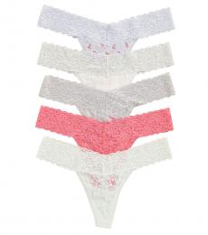 Betsey Johnson Multi color 5-Pack Floral Lace Thong