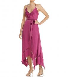 BCBGMaxazria Vivid Viola Handkerchief Hem Evening Dress