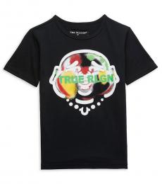 True Religion Little Boys Black Infrared Smiling Buddha T-Shirt