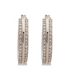 Gold Pave Small Hoop Earrings
